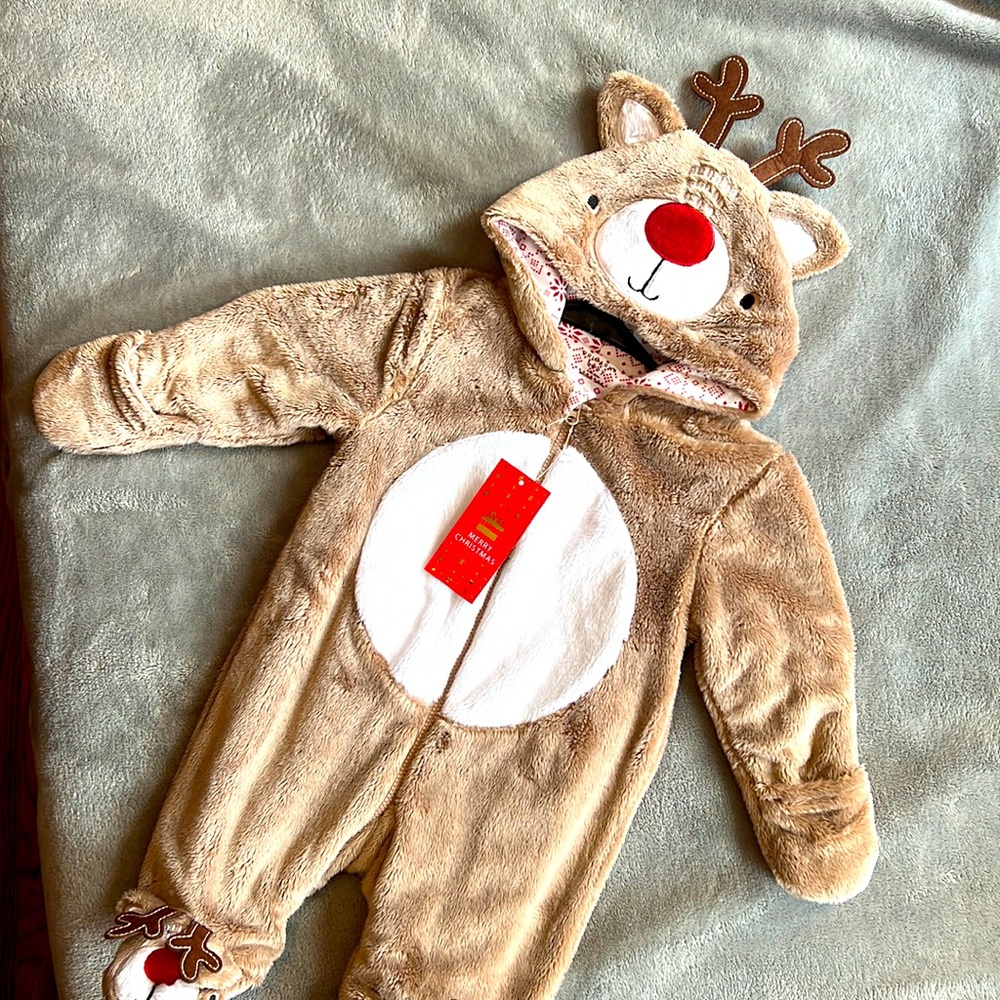 Adorable Rudolph Quilted Coverall